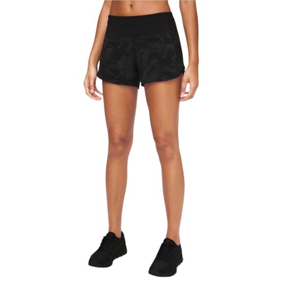Lululemon Speed Up Short Long Mid Rise *4" Incognito Camo Multi Grey / Black - Picture 5 of 8